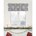 thumbnail image 6 of Christmas Kitchen Valances for Windows Christmas Grey Snowflakes 54" W x 18" L Window Valances Rod Pocket Short Curtains for Bathroom, Living Room, Bedroom, Farmhouse, Cafe, 6 of 6