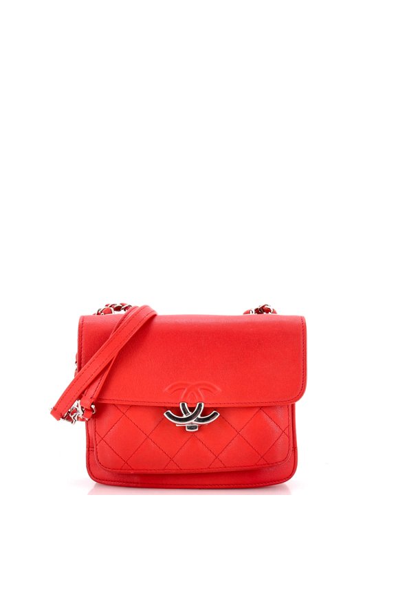 Pre-Owned CC Box Flap Bag Quilted Calfskin Mini By Rebag