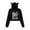Black, variant on Rhea Ripley Hoodie Cat Ear Fashion Street Trend Women's Short Hoodie Sportswear