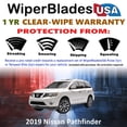 thumbnail image 2 of 2019 Nissan Pathfinder Beam Wiper Blades Wipers w/1yr Warranty (Set of 3) w/Rear Wiper (WiperBladesUSA), 2 of 5