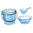 thumbnail image 1 of Water Bucket Set Water Pail with Handle Bathing Household Bucket for Car Washing Blue With Cover, 1 of 9