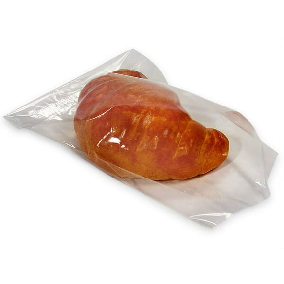 Pack Of 100, 1.2 Mil Compostable Solid Clear Cellophane Bags 4-3/4 X 6-3/4"