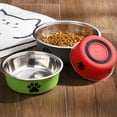 thumbnail image 4 of Dog Water Bowl with Non-Slip Rubber Base And Small Cats And Dogs Drinking Water Feeding Pet Bowl Stainless Steel Pet Food Bowl, 4 of 9