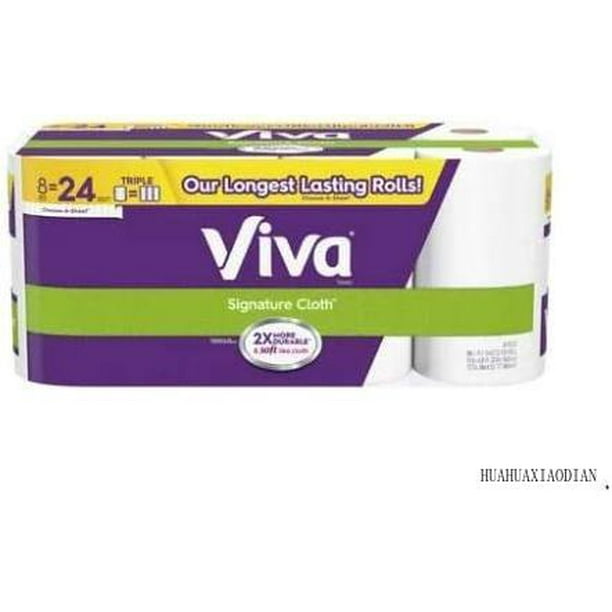 Viva Signature Cloth Paper Towels, Choose A Sheet, 8 Triple Rolls (=24 Regular Rolls)