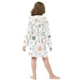 thumbnail image 7 of FORMRS Niños Bathrobe Unisex Hooded Robe Soft Plush Pajamas Sleepwear, Size 10-12T, Garden Pattern, 7 of 7