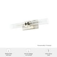 thumbnail image 7 of Hunter - Lenlock 2-light Brushed Nickel, Medium Size Vanity Light, Dimmable, Modern Style, for Bedrooms, Dining, Living Rooms - 19925, 7 of 7
