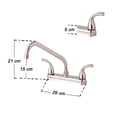 thumbnail image 3 of Llave Mezcladora Fregadero O Tarja Cocina Alfa  Acero Inoxidable Cromada Manerales Garza, 3 of 3