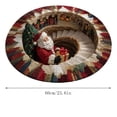 thumbnail image 7 of BZPIZ 24" Christmas Round Rug, 3D Optical Illusion Santa Claus Spiral Staircase Area Rug, Polyester Holiday Floor Mat for Living Room Bedroom Entryway, 7 of 7
