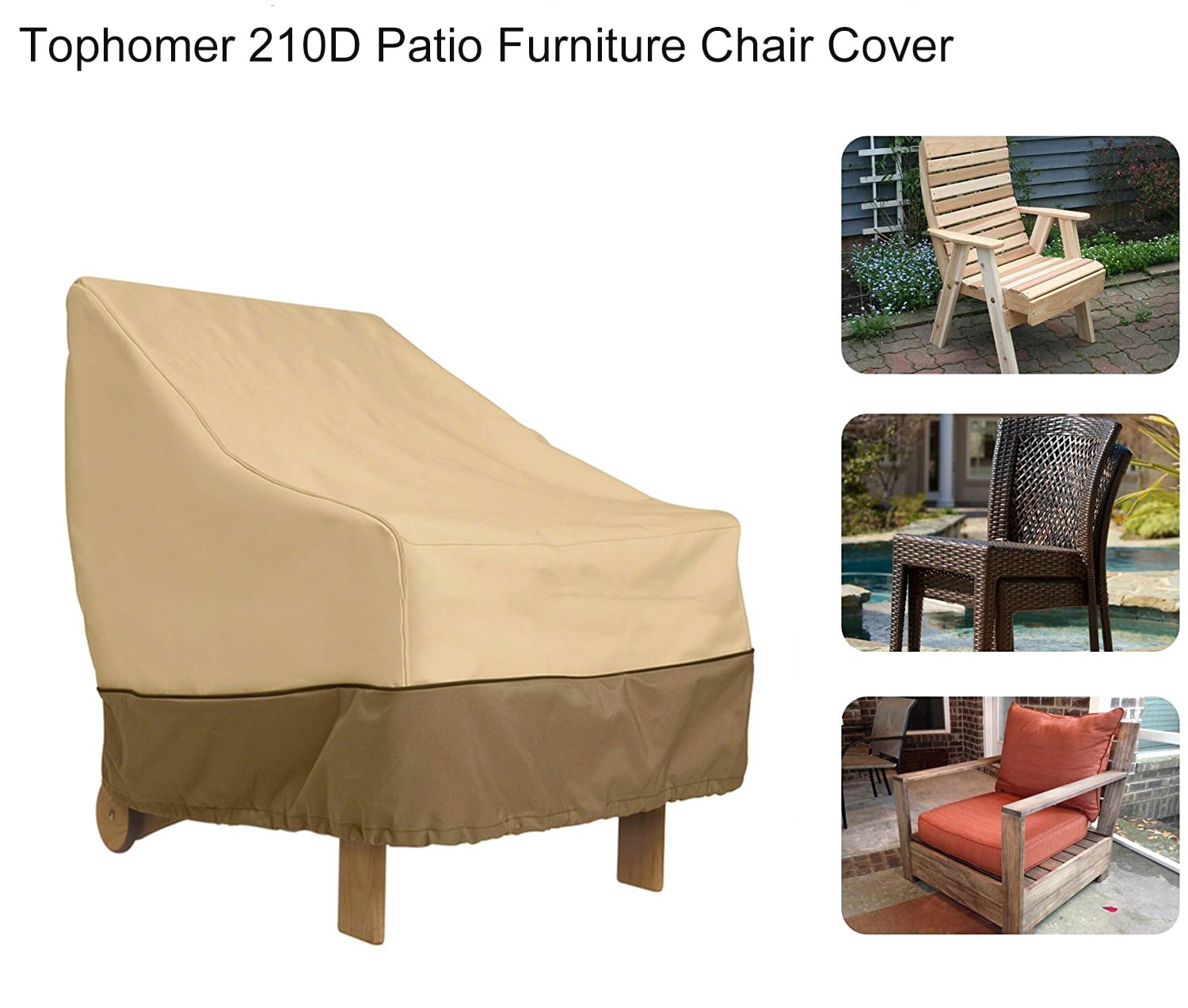 Water-Resistant  Veranda Patio Furniture Cover Outdoor Patio Chair Cover Sofa 