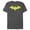 Charcoal Heather, variant on Men's Batman Winged Hero Symbol Graphic Tee Black 3X Large