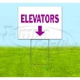 thumbnail image 1 of Elevators Down (18" x 24") Yard Sign, Includes Metal Step Stake, 1 of 6