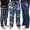 Blue Combo, variant on DG Hill Mens Pajama Pants, Fleece Lounge Pants Sleepwear Plaid PJs with Pockets, 3-Pack
