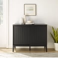 thumbnail image 2 of Crosley Furniture Asher Record Storage Media Console in Matte Black, 2 of 17
