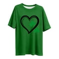 thumbnail image 4 of Xuyuer St Patrick's Day Shirt for Women Plus Size Tops Short Sleeve Casual T-Shirt Kindness Flowers Print Pullover Tunic 1X-5XCute Graphic Tees Loose Fit Flower Printing Crew Neck T Shirts, 4 of 4