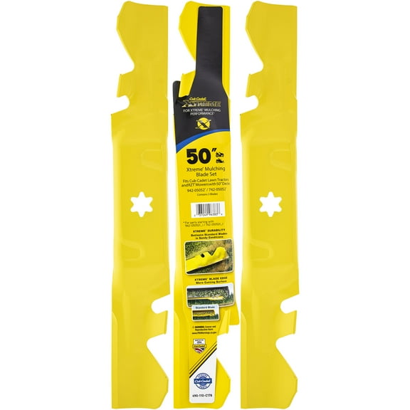 CUB CADET 490-110-C178 Xtreme Blade Set Star Hole RZT Enduro Ultima 50" Deck