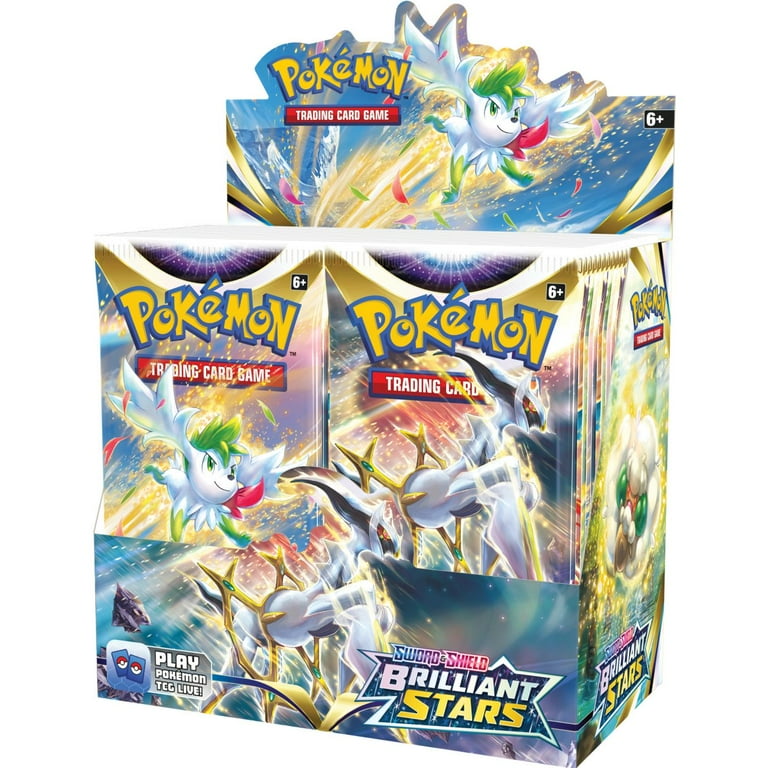 pokemon tcg brilliant stars Booster　box Walmart Pokemon Sword And Shield Brilliant Stars Booster Box: 36