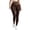 Coffee, variant on Dzrciro Yoga Pants Women, Plus Size Elastic High Waist Color Block Cross Yoga Leggings, Breathale Soft Daily Walking Bottoms S-3XL