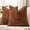 Rust, variant on Rust Chenille Throw Pillow Covers 16x16 Set of 2 Thick Textured Slubby Couch Pillow Covers Farmhouse Accent Modern Neutral Decorative Pillow Cases for Bed Sofa Living Room