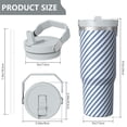 thumbnail image 4 of Modern 30oz Handheld Travel Tumbler with Handle – Double Wall Stainless Steel Insulated Cup, Flip Straw Lid, Leak-Proof & BPA-Free for Hot and Cold Drinks – Durable Coffee & Juice Mug White, 4 of 7