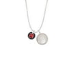 thumbnail image 2 of Delight Jewelry Silvertone Red Paw on Black Disc To the World You are a Mother Locket Necklace, 2 of 4