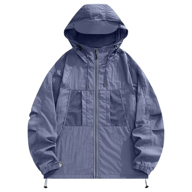 Chaquetas y abrigos casuales con capucha de manga larga para mujer, transpirables, impermeables, con protección solar, para exteriores