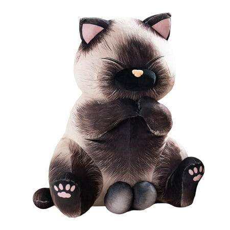 hengtong Stuffed Animal Kitten Siamese Cats for Home Decoration 40cm