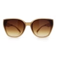 thumbnail image 5 of Womens Collasible Folding Oversized Cat Eye Plastic Sunglasses Beige - Brown, 5 of 8