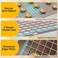 thumbnail image 3 of 2-Pack Cooling Racks for Cooking and Baking - 10" x 15"Heavy Duty Stainless Steel Wire Rack for Baking, Grilling, Roasting - Oven & Dishwasher Safe - Fits Jelly Roll Sheet Pan（Rose Gold）, 3 of 7