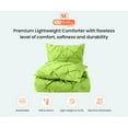 thumbnail image 3 of Super King Plus Comforter Pinch Parrot Green 300 GSM Plush Siliconized Microfiber Fill Duvet Insert Box Stiched Quilted Fluffy Soft 600 TC Egyptian Cotton Shell with Piping & Pillowcases, 3 of 8