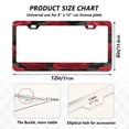thumbnail image 2 of Aluminum License Plate Frame 2 Pack Car Exterior Accessory Car Tag Holder for Front Rear Plates Cars Decor Red Roses Pattern, 2 of 7