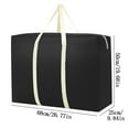 thumbnail image 2 of Large Storage Bag for Moving Travel Bag Waterproof Large Moving Bag with Zippers and Reinforced Handles Large Capacity Duffle Bag for Moving Traveling Home Storage Packing, 68*50*25cm (Black), 2 of 5