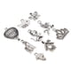 thumbnail image 3 of Accesorios para colgantes artesanales de bricolaje, cuproníquel de plata profunda para hacer pulseras (estilos de 100 piezas), 3 of 7
