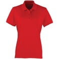 thumbnail image 1 of Premier- Polo de manga corta Coolchecker para mujer (Rojo), 1 of 2