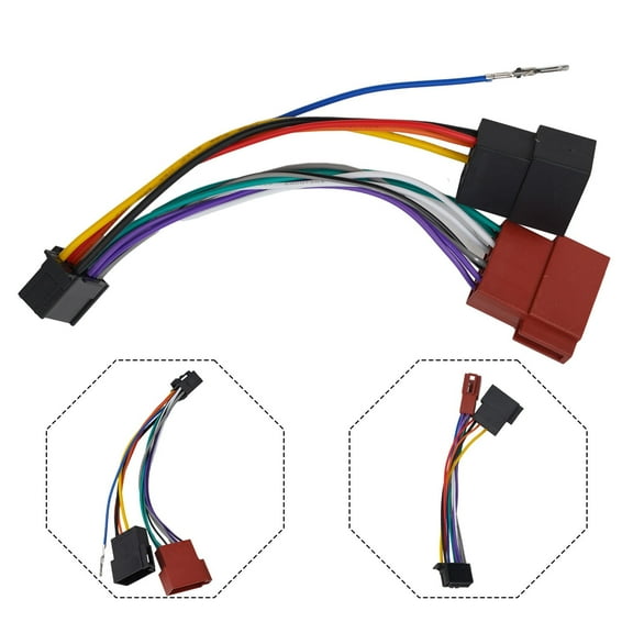 CENL For Pioneer 2010-on For Pioneer 2010-on Audio Adapter Cable 185mm Anti-corrosion Black Direct Installation ISO Female Connector