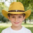 thumbnail image 2 of WXFAZCVU Western Cowboy Hats Cowgirl Hat for Kids Boys Girls Fashion Toddler Hat Size 3-18 Years, 2 of 4