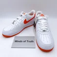 thumbnail image 3 of Nike Air Force 1 Low White / White / Safety Orange FJ4146-109 Men's US6-15, 3 of 6
