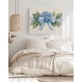 thumbnail image 3 of Hydrangea Flower Wall Art for Living Room,Canvas Picture Wall Decor for Bathroom Bedroom,Pastoral Blue Bow Floral Spring Lraf Painting Artwork for Office Kitchen Hallway Dining Room Decor 16"x20", 3 of 8