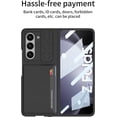 thumbnail image 3 of for Galaxy Z Fold 5 Case with Card Holder & Slide Camera Cover & Front Screen Protector - Slim Fit Phone Case for Samsung Z Fold 5 Case, Green, 3 of 9