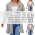 thumbnail image 4 of Thin Cardigan Zaewscy Women's Solid Color Long Sleeve Open Front Cardigan Jacket Black XXL, 4 of 7