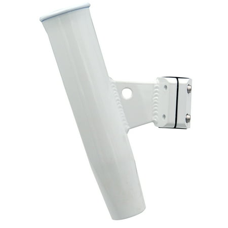 C.E. Smith Aluminum Vertical Clamp-On Rod Holder 1-5/16 OD White Powdercoat w/Sleeve | Bundle of 2