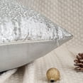 thumbnail image 5 of REGALWOVEN Sequin Throw Pillow Covers, Pack of 2 Glitter Decorative Pillow Cases Personalized Cushion Covers Silver 18" x 18", 5 of 7