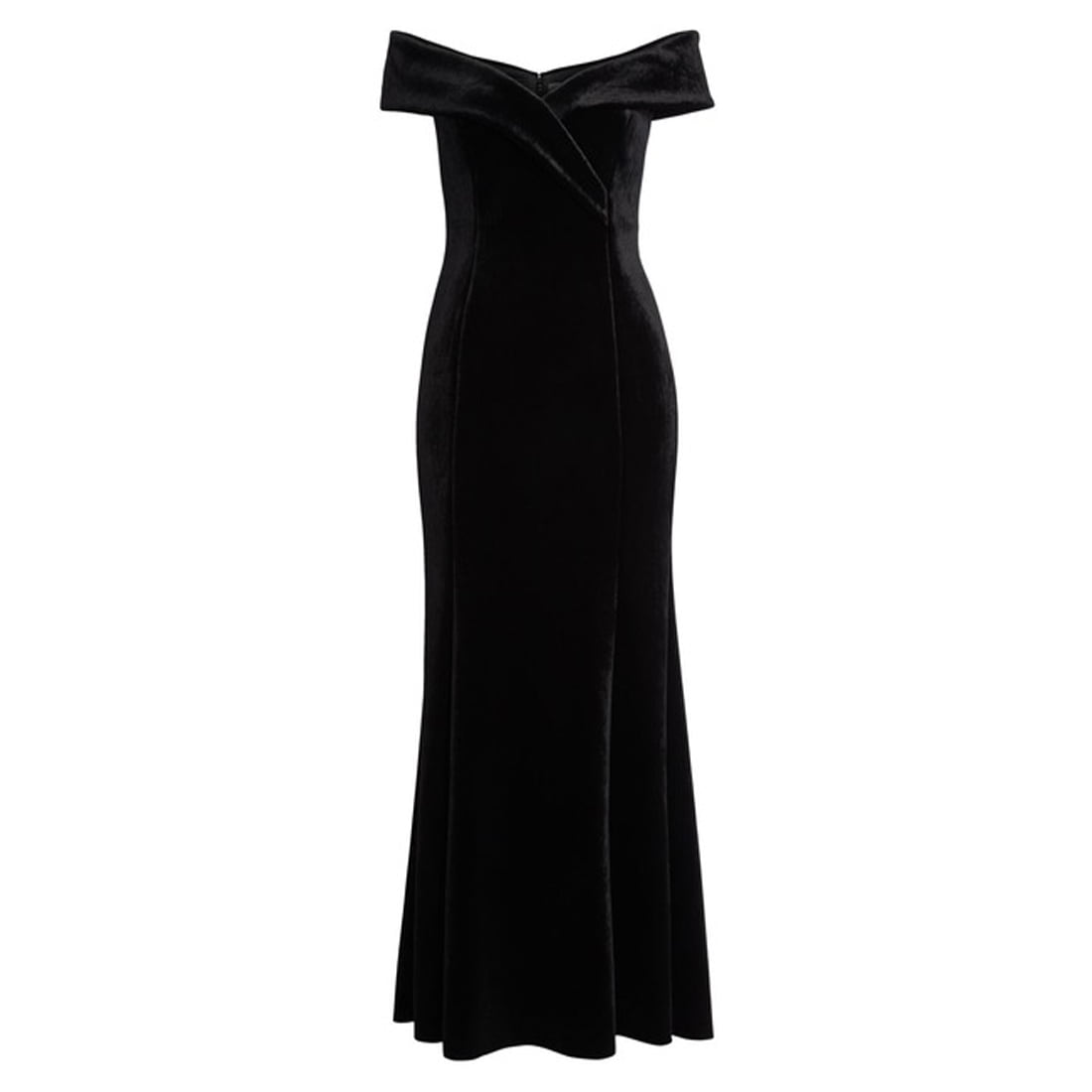 eliza j embroidered lace trumpet gown