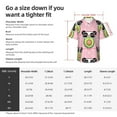 thumbnail image 5 of Honeii Panda Avocado Print Men’s Hawaiian Shirt,Classic Button-Down Short Sleeve Shirt, for Beach, Vacation, and Outdoor Activities,X-Large, 5 of 7