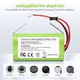 thumbnail image 3 of 14.4V 5000mAh Replacement Battery for Shark Ion Robot RVBAT850 RVBAT700 - Compatible with RV750 RV850 R75 R85 RV720 RV1000S RV101AE RV700_N RV720_N, 2-in-1 Connector, 3 of 10