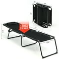 thumbnail image 2 of Topbuy Foldable Beach Chaise Lounge Chair with Pillow & Adjustable Pedal Black, 2 of 8