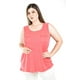thumbnail image 1 of Blusa sin manga con encaje Roman Fashion /Tallas Extras, 708 (Coral) coral 42, 1 of 5