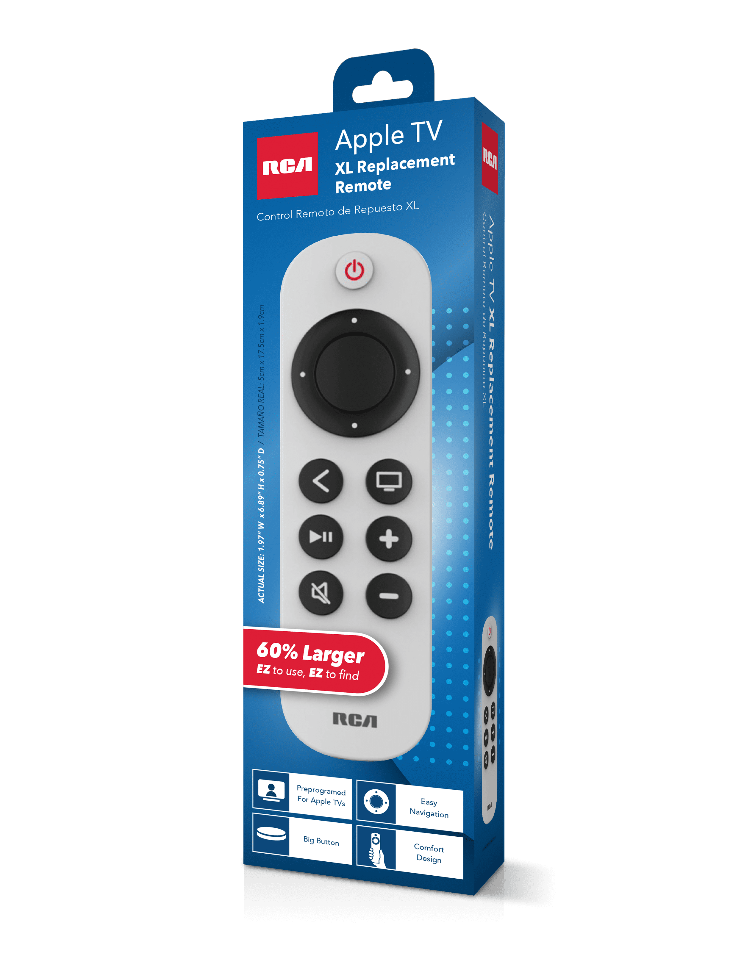 RCA APPLE TV Extra Large Replacement Remote