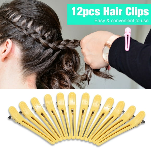 Amdohai 12 Pcs Pinces à Cheveux Pinces de Coupe en Plastique pour Salon de Coiffure