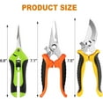 thumbnail image 6 of 3 Packs Pruning Shears for Gardening Stainless Steel Blades, Handheld Pruners Set for Plant Lovers, Sharp Gardening Scissors for Flower Plants, Flowers, Fruits Trees,Gardening Clippers Tools Gift, 6 of 7