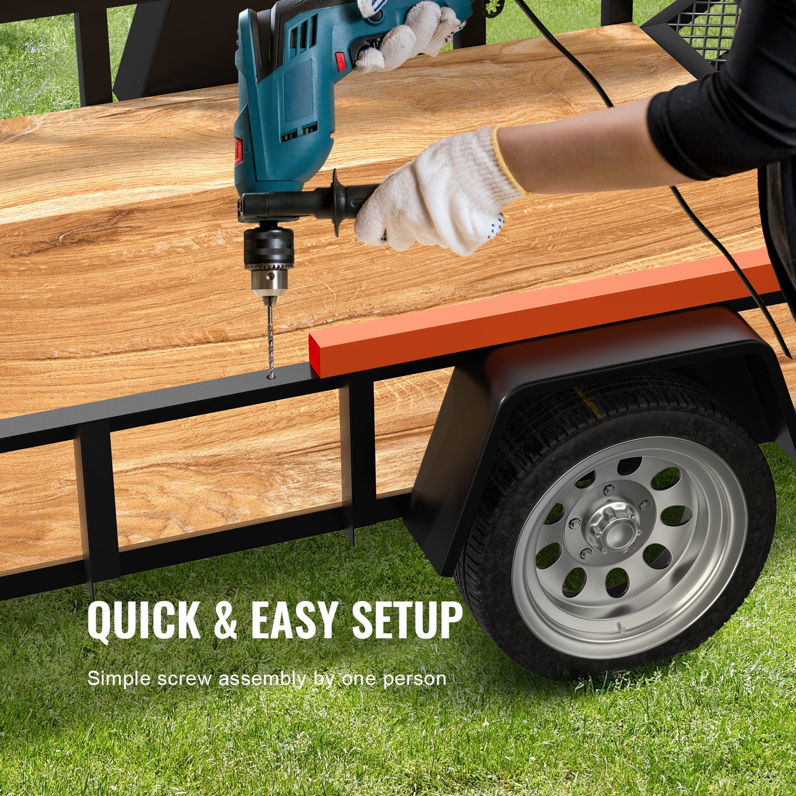 KFFKFF Tailgate Lifting Aid, Supports Up to 180 lbs, Fits Utility Trailers with Tailgates or Ramps, Adjustable for 10-24 Inch High Side Rails and 4-6 Ft Tall Gates/Ramps